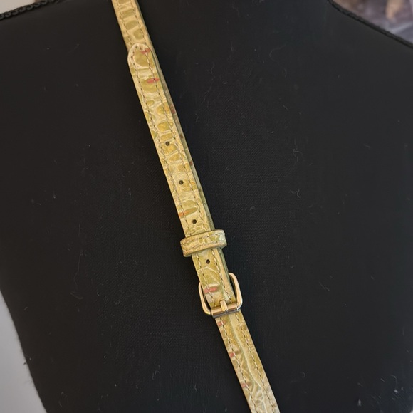 Vintage Dooney & Bourke Purse Orange Canvas Leather Croc Flap Crossbody Bag - Picture 6 of 8